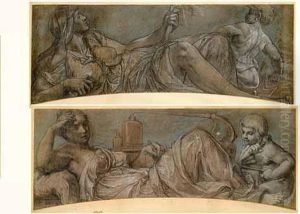 Le Commerce Et La Science, Une Paire by Alexis-Joseph Mazerolle