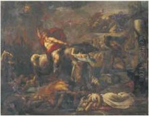 L'enlevement De Sabines (etude) by Alexis-Joseph Mazerolle
