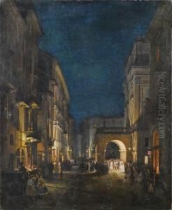 Milano, Piazza Della Scala Durante Il Veglione