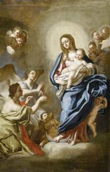 Madonna And Child With Praying Angels - view 1
