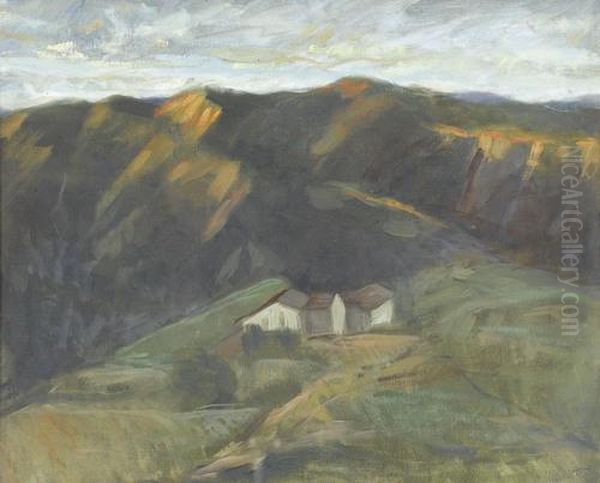 Gebirgslandschaft Mit Gehoften - view 1