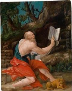 Derheilige Hieronymus by Girolamo Mazzola Bedoli