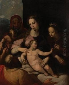 Sacra Famiglia Con Sant'anna, San Giovannino E Santa Martire