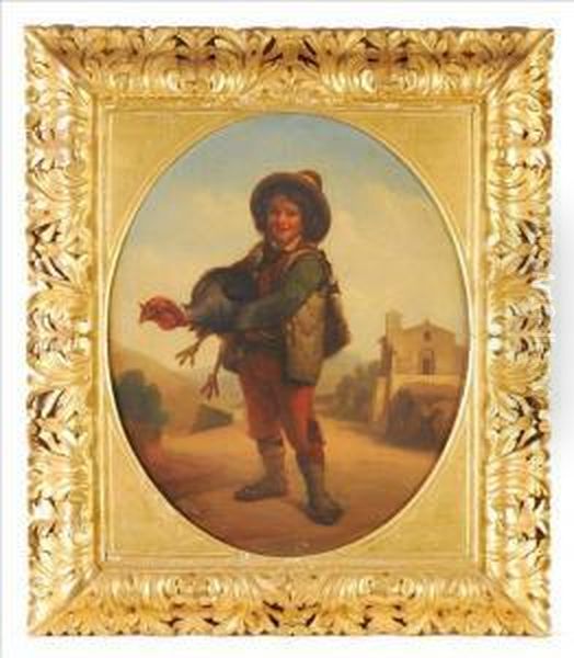Aboy Holding A Turkey - view 1