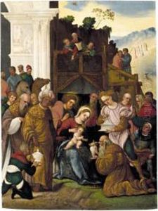 The Adoration Of The Magi by Ludovico Mazzolino