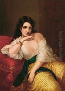 Ritratto Di Fanciulla
Olio Su Tela, Cm 112x82 by Domenico Mazzoni