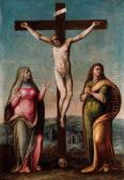 Cristo In Croce Tra La Vergine E San Giovanni - view 1