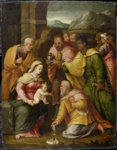 Adoration Of The Kings by Giuseppe Mazzuoli