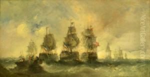 English And French Fleets In Action