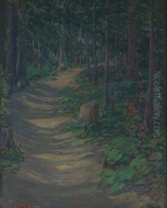 Trail To The Lodge, Kiniksu Lake by James Edwin Mcburney