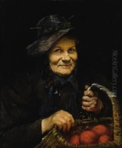 Portrait Of Woman With Oranges