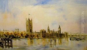 The Houses Of Parliament by Clara Taggart Mcchesney