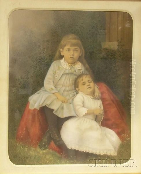 Portrait Of Two Young Siblings. - view 1