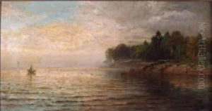 Rocky Coast With Boats by George Herbert McCord