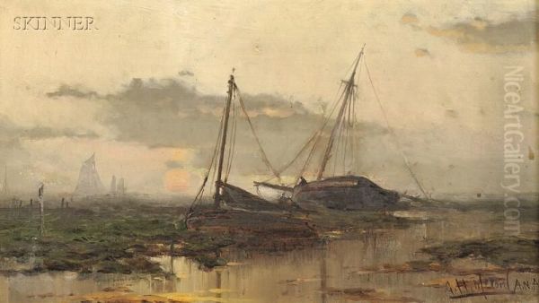 Boats At Low Tide - view 1