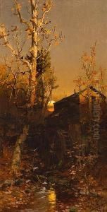 Rivermill At Sunset by George Herbert McCord