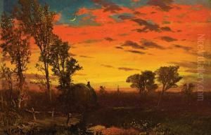 Sunset Over A Farm by George Herbert McCord