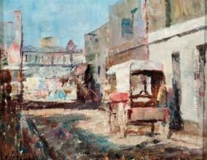 Untitled - Near The Old Bakery, Melbourne by Frederick McCubbin