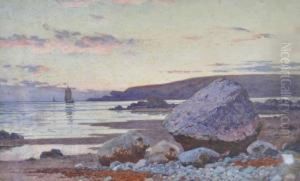 Watercolour, 
Sunset Coastal View by John Mcdougal