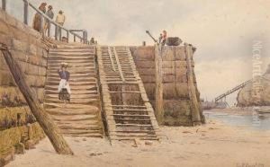 Under The Pier At Whitby by John Mcdougal