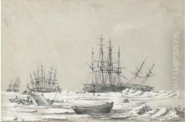 The Franklin Search Expedition Wintering In The Arctic - view 1