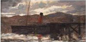 Steamer At Sunset