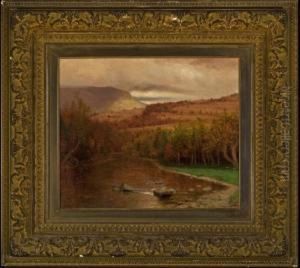 River Through The Hills In Autmn by Jervis McEntee