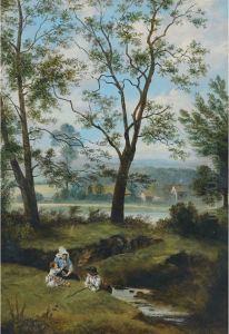 Children On The Banks Of A Stream by Henry Nesbitt Mcevoy