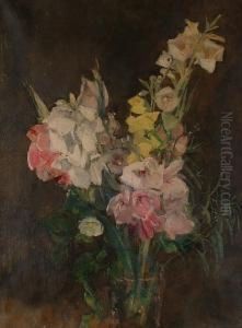 Gladioli. by Mary Mcevoy