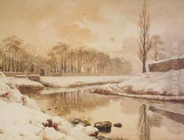 Winter In The Dodder, Rathfarnham - March 1888 - view 1