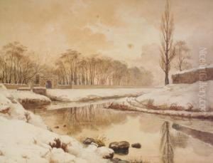 Winter In The Dodder, Rathfarnham - March 1888