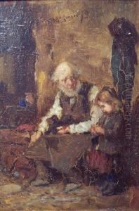 Cobbler With Granddaughter