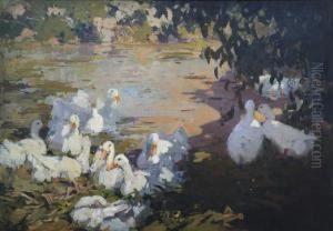Lake Scene With Ducks by William Beckwith Mcinnes