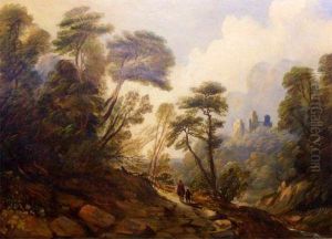 Scottish Landscape With Figures by Joseph Wrightson McIntyre