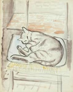 Sleeping Cat by Raymond Francis Mcintyre