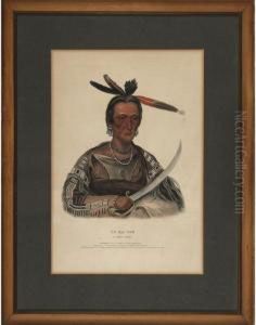 Peah-mas-ka (a Musquawkee Chief) by Mckenney Thomas & Hall James