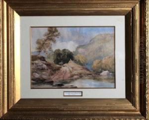 A Horsecart Approaching A Ford by David Hall McKewan