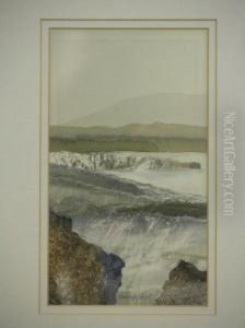 "where The Land Meets The Sea", Mixed Media, Signed In Pencil. 8.5" X 4.75". by Duncan Fraser Mclea