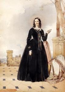 Portrait Of Mrs. Alex Wood (nee Rebecca Massy) by Kenneth Macleay