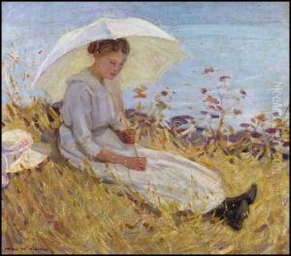 Girl With Parasol - view 1