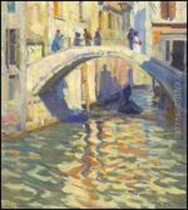 The Foot Bridge, Venice by Helen Galloway Mcnicoll