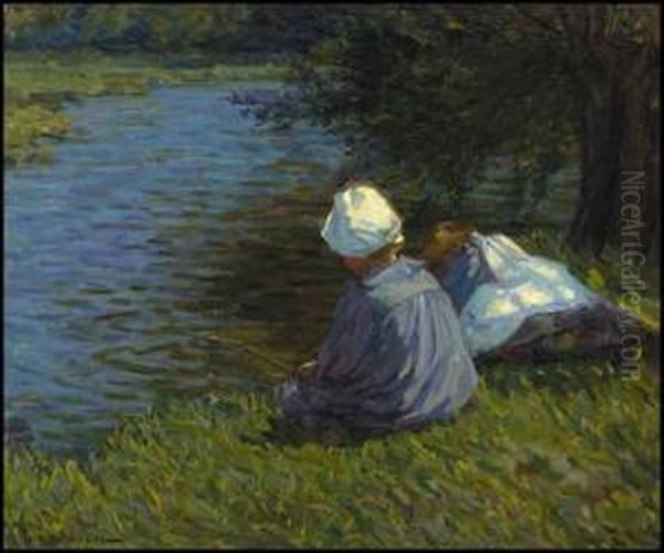 Children By Stream - view 1