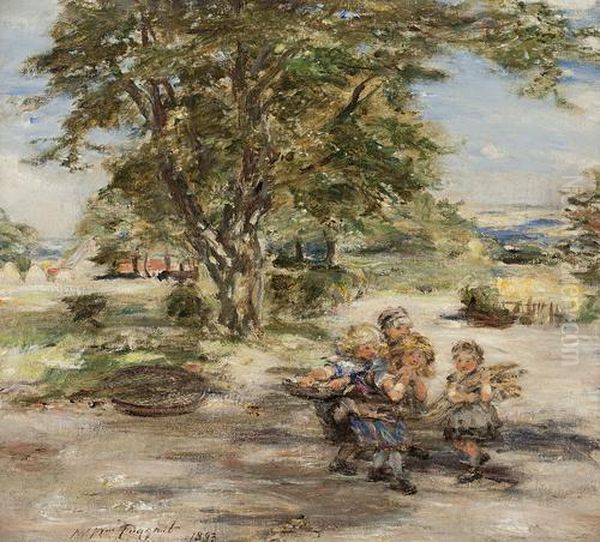 Children At Harvest Time - view 1