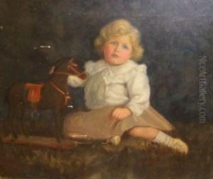 Young Girl Withtoy Horse by Rose Mead