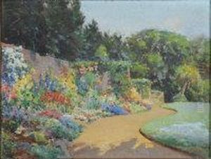 Cornish Garden In Bloom by Arthur Meade