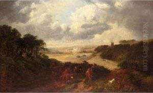Extensive Landscape With Canterbury In The Distance
