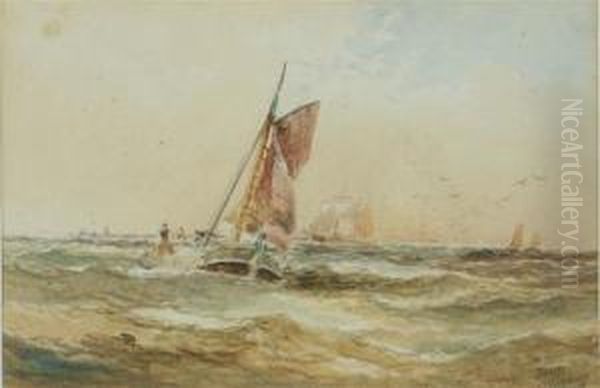A Fishing Boat And Further Vessels At Sea - view 1