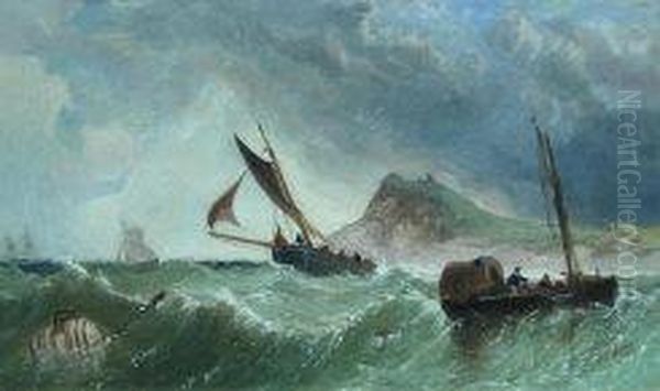 Boats In Stormy Seas - view 1