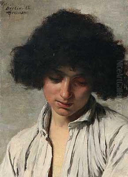 Portrait Eines Knaben Mit Lockigem Haar - view 1