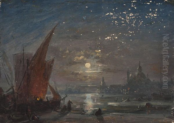Nachtliche Ansicht Des Canal Grande In Venedig - view 1